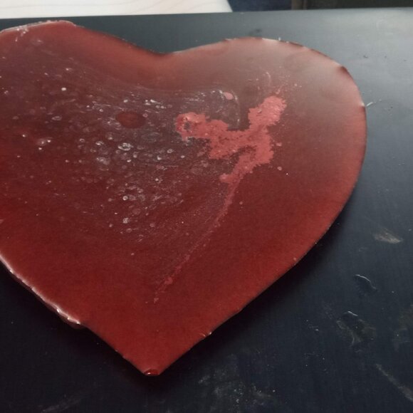 Handmade Red and White Heart Wing Decor - Picture 2 of 4